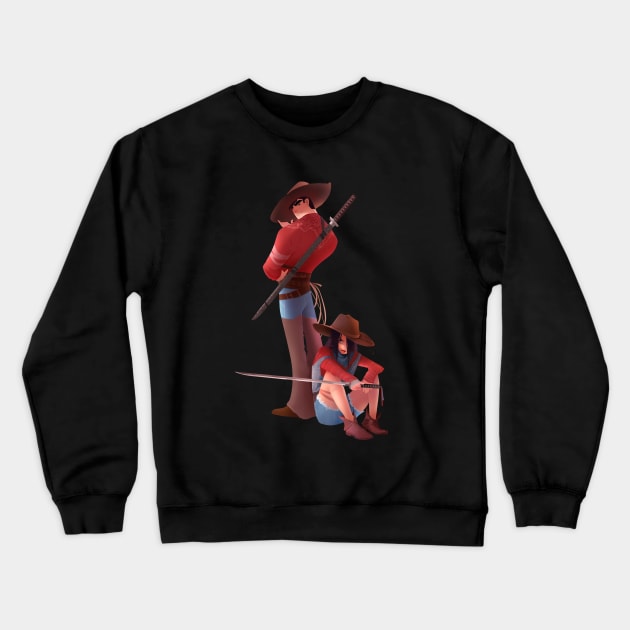 Katana cowboys Crewneck Sweatshirt by tiagosousa